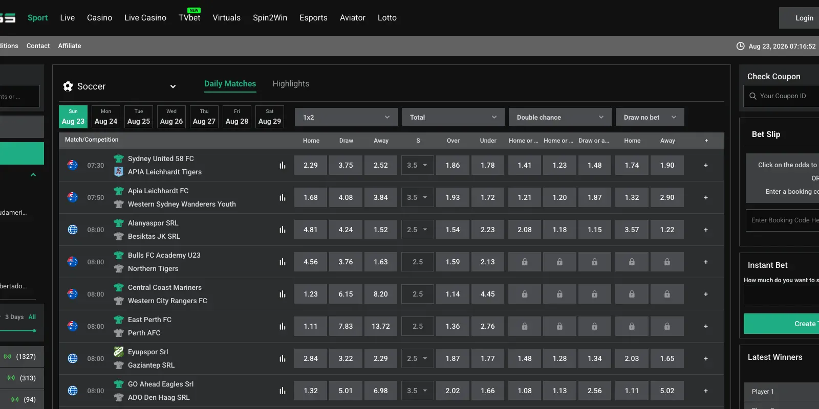 Betboss homepage screenshot in Kenya