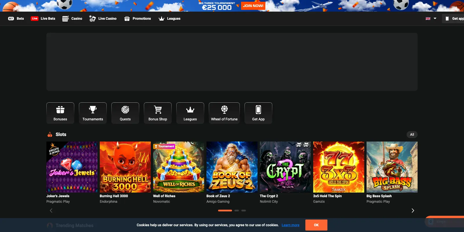 GGBet homepage screenshot in Kenya