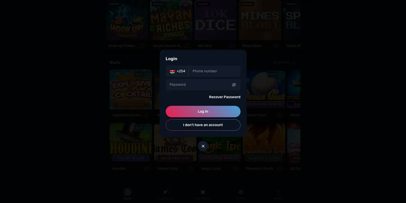 QBet homepage screenshot in Kenya